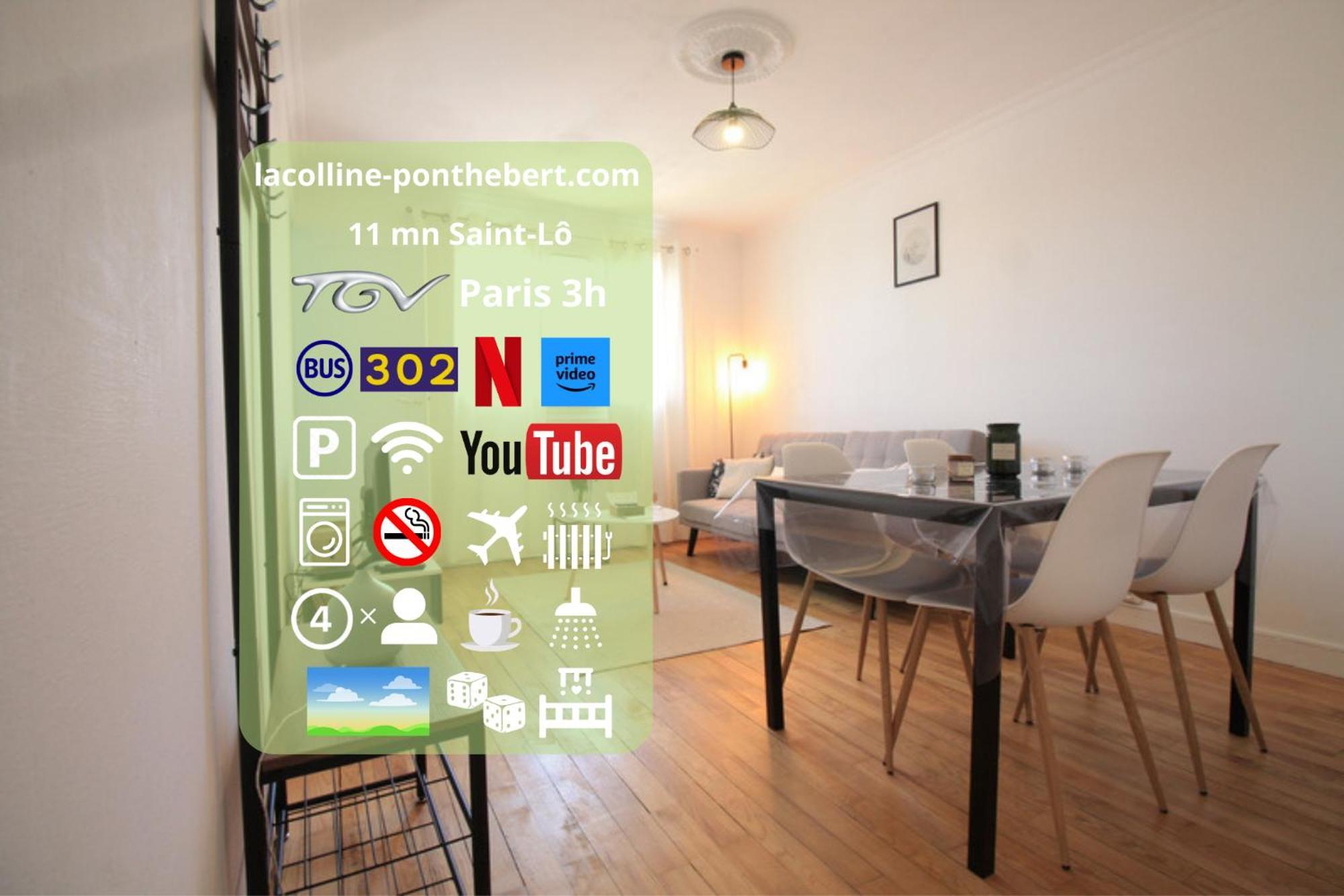 Lacolline-Ponthebert,Com - Appartement Entier Renove -Grand Parking Gratuit, Tout Equipe, Confortable, Netflix Et Amazon Prime Gratuits Et Illimites, Matelas Emma, Lave Linge, Vue Sur La Vallee, Rdc Exterior foto